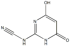 (1,4-二氢-6-羟基-4-氧代-2-嘧啶基)氰胺, 6627-61-8, 结构式