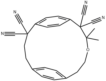 66389-01-3 12,12-Dimethyl-11-oxatricyclo[12.2.2.25,8]icosa-5,7,14,16(1),17,19-hexene-2,2,13,13-tetracarbonitrile