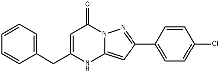 5-benzyl-2-(4-chlorophenyl)pyrazolo[1,5-a]pyrimidin-7(4H)-one 化学構造式