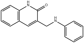 3-[(phenylamino)methyl]quinolin-2-ol 化学構造式