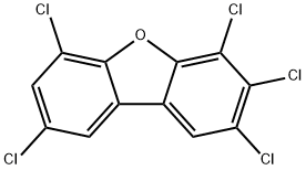 2,3,4,6,8-ペンタクロロジベンゾフラン 化学構造式