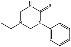 1,3,5-Triazine-2(1H)-thione,5-ethyltetrahydro-1-phenyl-(9CI) 化学構造式