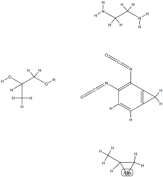 Isocyanic acid, polymethylenepolyphenylene ester, polymer with 1,2-ethanediamine, methyloxirane and 1,2-propanediol 化学構造式