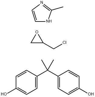 Phenol, 4,4-(1-methylethylidene)bis-, polymer with (chloromethyl)oxirane, reaction products with 2-methyl-1H-imidazole 化学構造式