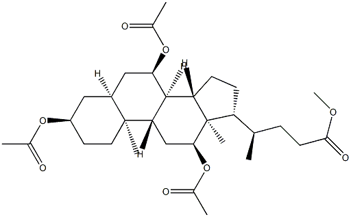 3α,7α,12α-Triacetoxy-5β-cholan-24-oic acid methyl ester Struktur