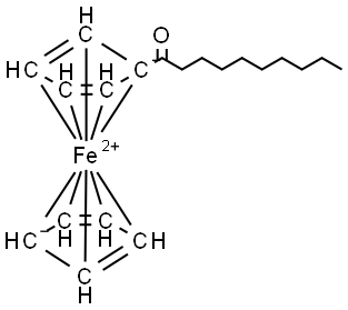 (1-oxodecyl)ferrocene 化学構造式