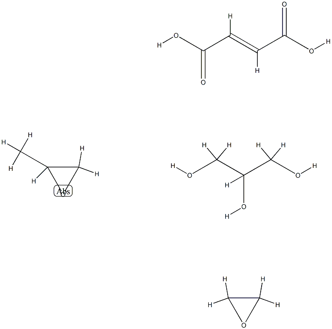 2-Бутендиовая кислота (Е)-, полимер с метилоксираном, оксираном и 1,2,3-пропантриолом. структура