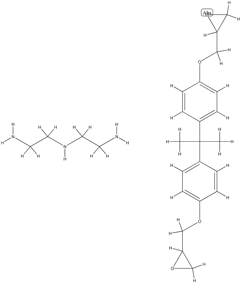 N-(2-氨乙基)-1,2-乙二胺与双酚A-缩水甘油酯醚均聚物的反应产物, 68411-71-2, 结构式