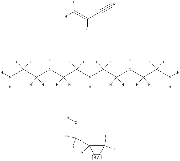 2-丙烯腈与缩水甘油和四乙烯五胺的反应产物, 68412-46-4, 结构式