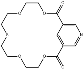 3,6,12,15-tetraoxa-9-thia-19-azabicyclo[15.3.1]henicosa-18,20,22-trien e-2,16-dione,68436-54-4,结构式