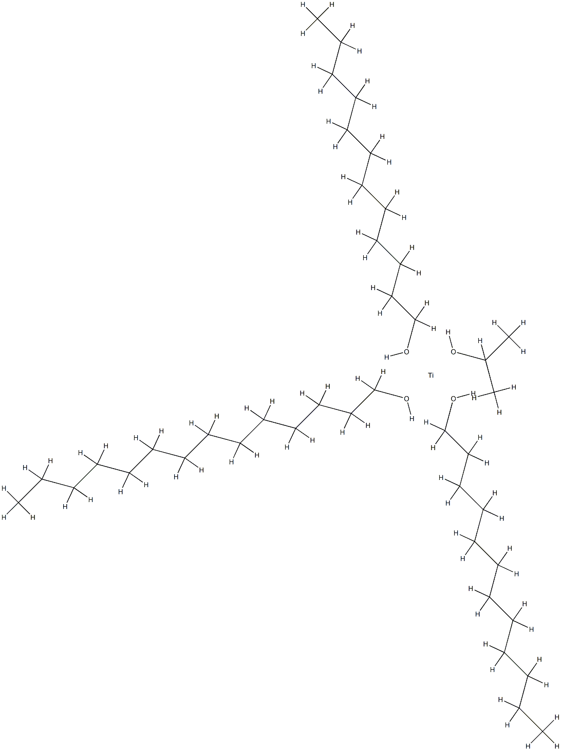 bis(dodecan-1-olato)(propan-2-olato)(tetradecan-1-olato)titanium Structure