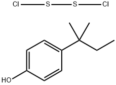 Phenol, 4-(1,1-dimethylpropyl)-, polymer with sulfur chloride (S2Cl2) Struktur