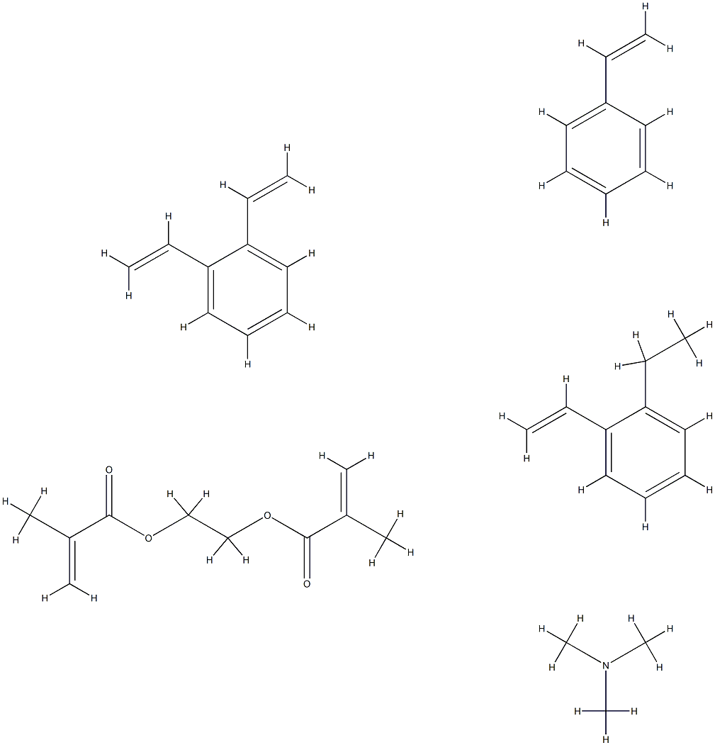 68584-74-7 2-Propenoic acid, 2-methyl-, 1,2-ethanediyl ester, polymer with diethenylbenzene, ethenylbenzene and ethenylethylbenzene, chloromethylated, reaction products with trimethylamine