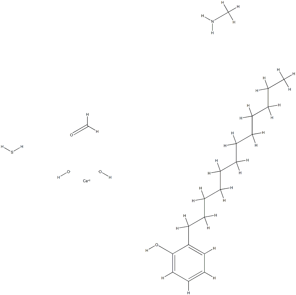 Formaldehyde, reaction products with calcium hydroxide, dodecylphenol, methylamine and sulfur Structure