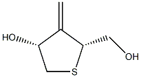 L-threo-Pentitol, 1,3,4-trideoxy-1,4-epithio-3-methylene- (9CI) Structure