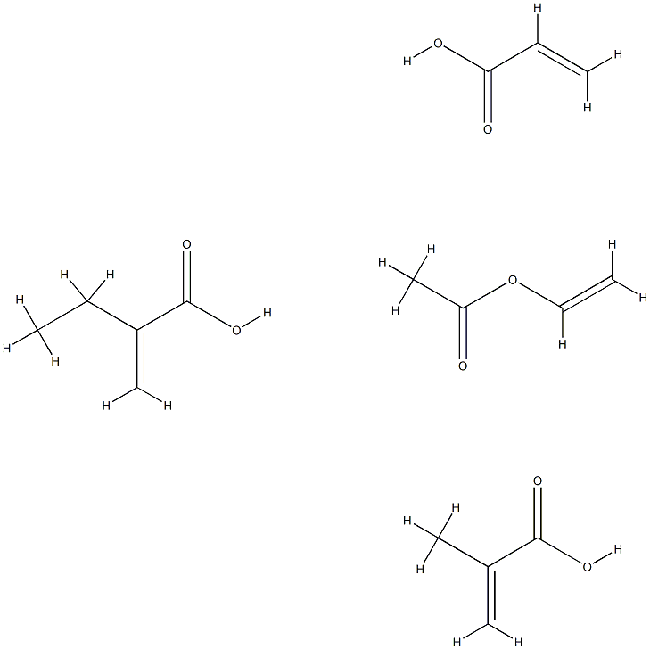 2-Propenoic acid, 2-methyl-, polymer with ethenyl acetate, ethyl 2-propenoate and 2-propenoic acid Struktur