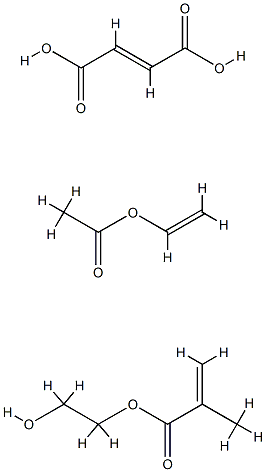 2-Butenedioic acid (2E)-, di-C8 and C16-18-alkyl esters, polymers with 2-hydroxyethyl methacrylate and vinyl acetate Struktur