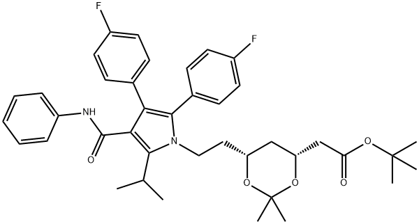 Difluoro Atorvastatin Acetonide tert-Butyl Ester Structure