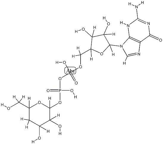 guanosine diphosphate-4-deoxymannose,69932-78-1,结构式