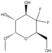 alpha-D-xylo-Hexopyranoside, methyl 4-deoxy-4,4-difluoro- (9CI) Struktur