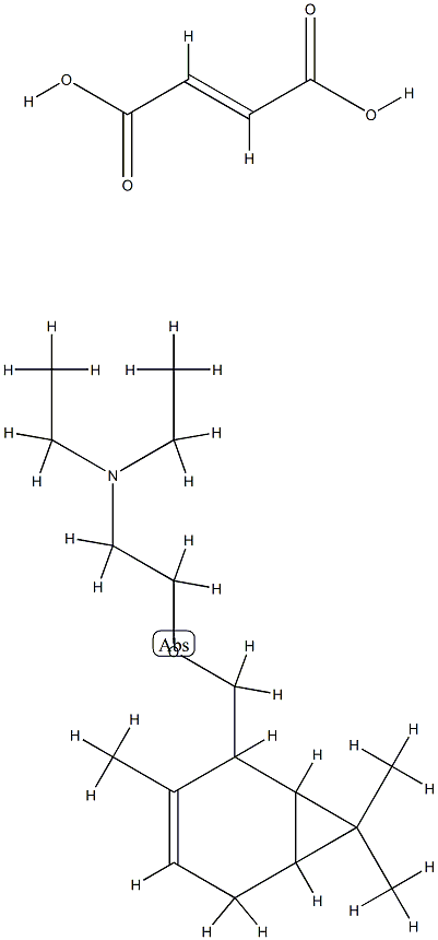 diethyl[2-[(3,7,7-trimethylbicyclo[4.1.0]hept-3-en-2-yl)methoxy]ethyl]ammonium (Z)-2-butenedioate (1:1) Struktur