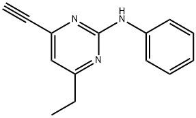 2-Pyrimidinamine,4-ethyl-6-ethynyl-N-phenyl-(9CI) 结构式