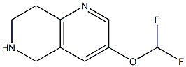 1,6-Naphthyridine,3-(difluoromethoxy)-5,6,7,8-tetrahydro-(9CI) Struktur