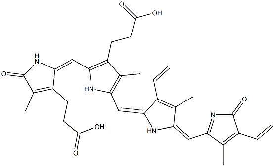 biliverdin XIII beta 化学構造式
