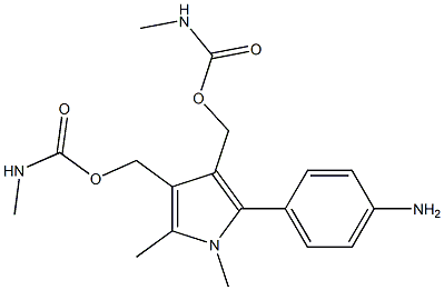 1H-Pyrrole-3,4-dimethanol, 2- (4-aminophenyl)-1,5-dimethyl-, bis(methy lcarbamate) (ester) 结构式