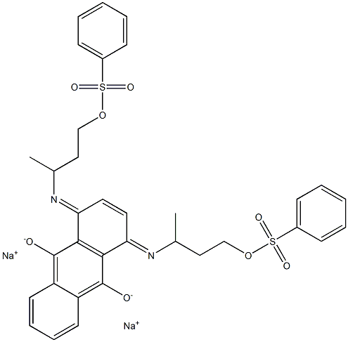 disodium [(9,10-dihydro-9,10-dioxo-1,4-anthrylene)bis[imino(3-methylpropane-1,3-diyl)]]bis(benzenesulphonate) 结构式