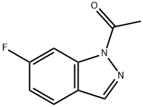 6-fluoro-1-acetylindazole Struktur