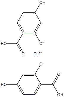 Benzoic acid, 2,4-dihydroxy-, copper salt, basic 结构式