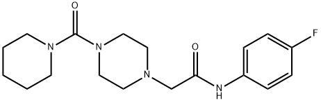 N-(4-fluorophenyl)-2-[4-(1-piperidinylcarbonyl)-1-piperazinyl]acetamide Structure