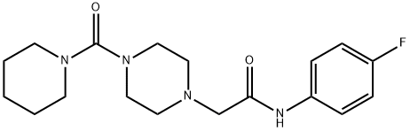 N-(4-fluorophenyl)-2-[4-(1-piperidinylcarbonyl)-1-piperazinyl]acetamide,712345-02-3,结构式