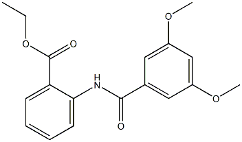 ethyl 2-[(3,5-dimethoxybenzoyl)amino]benzoate Struktur