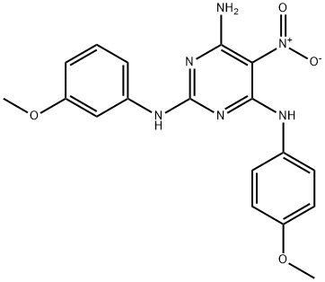 N~2~-(3-methoxyphenyl)-N~4~-(4-methoxyphenyl)-5-nitropyrimidine-2,4,6-triamine|