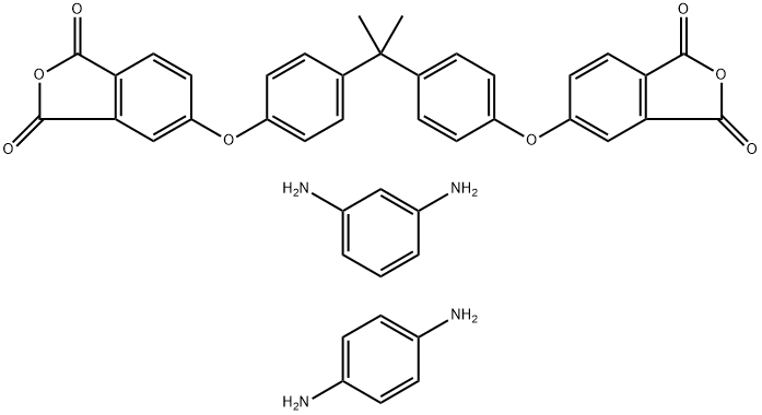 1,3-Isobenzofurandione, 5,5-(1-methylethylidene)bis(4,1-phenyleneoxy)bis-, polymer with 1,3-benzenediamine and 1,4-benzenediamine,71519-79-4,结构式
