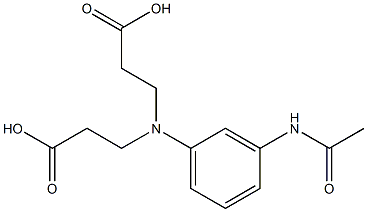 N-[3-(Acetylamino)phenyl]-N-(2-carboxyethyl)-β-alanine Structure
