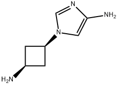1H-Imidazol-4-amine,1-(cis-3-aminocyclobutyl)-(9CI) Struktur