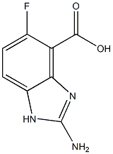 1H-Benzimidazole-4-carboxylicacid,2-amino-5-fluoro-(9CI) 化学構造式