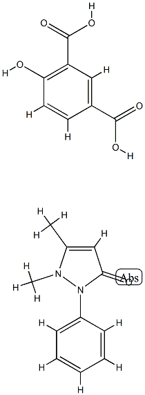 4-hydroxyisophthalic acid, compound with 1,2-dihydro-1,5-dimethyl-2-phenyl-3H-pyrazol-3-one Structure