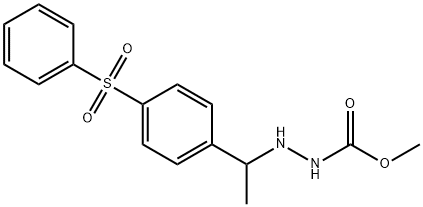 3-[α-メチル-p-(フェニルスルホニル)ベンジル]カルバジン酸メチル 化学構造式