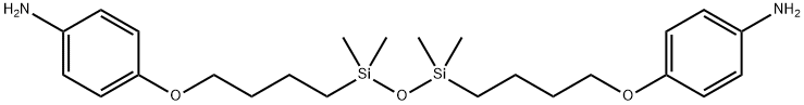 4,4'-[(1,1,3,3-テトラメチル-1,3-プロパンジシロキサンジイル)ビス(4,1-ブタンジイルオキシ)]ビス(ベンゼンアミン) 化学構造式