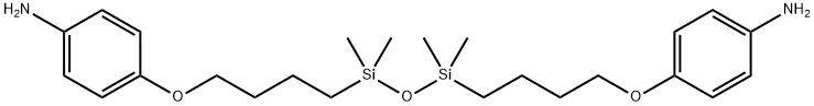 4,4'-[(1,1,3,3-Tetramethyl-1,3-propanedisiloxanediyl)bis(4,1-butanediyloxy)]bis(benzenamine) Struktur