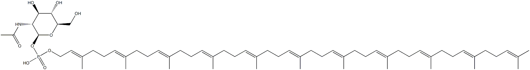 N-acetylglucosaminylphosphorylundecaprenol 结构式