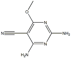 5-Pyrimidinecarbonitrile,2,4-diamino-6-methoxy-(9CI) 结构式