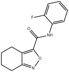 2,1-Benzisoxazole-3-carboxamide,N-(2-fluorophenyl)-4,5,6,7-tetrahydro-(9CI) 化学構造式