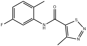 1,2,3-Thiadiazole-5-carboxamide,N-(5-fluoro-2-methylphenyl)-4-methyl-(9CI) 化学構造式