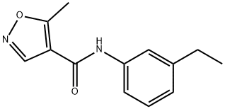 4-Isoxazolecarboxamide,N-(3-ethylphenyl)-5-methyl-(9CI) 化学構造式