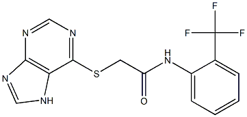 2-(9H-purin-6-ylsulfanyl)-N-[2-(trifluoromethyl)phenyl]acetamide Structure